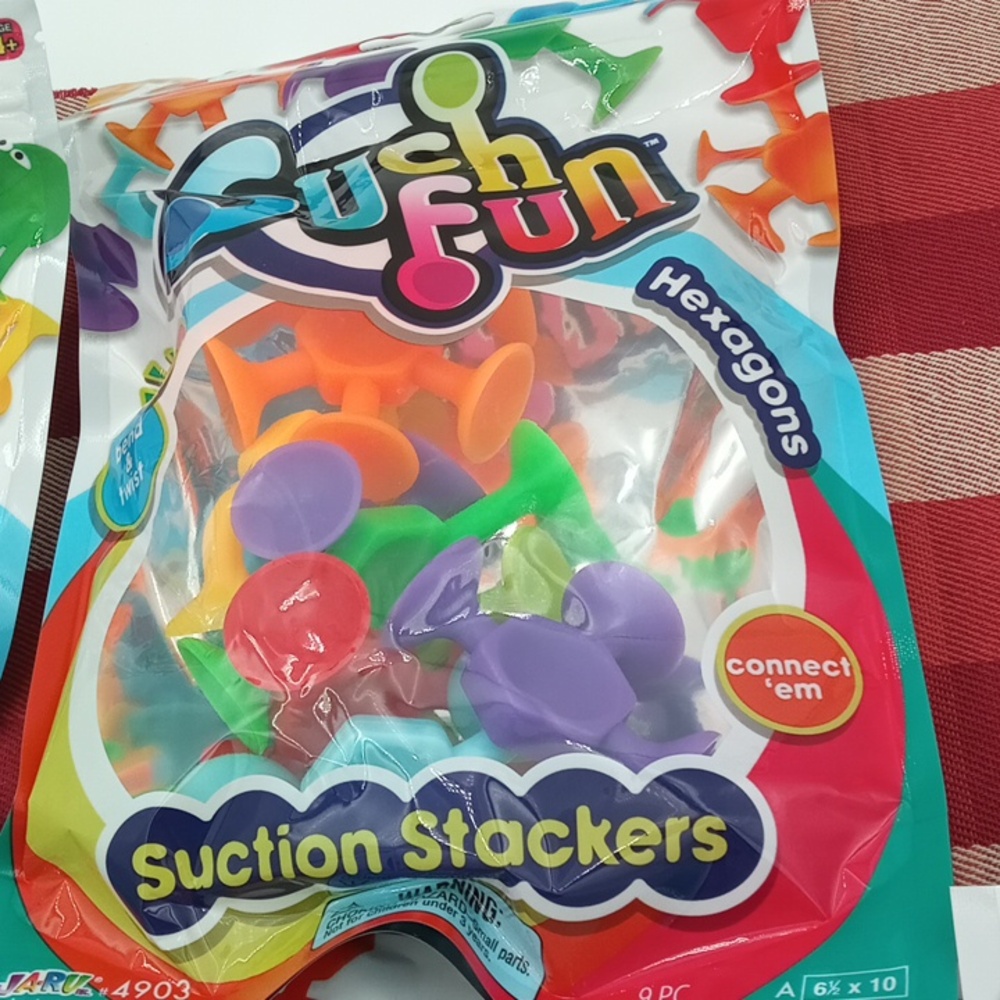 Such Fun Suction Stackers NIP 2 Buddies Packages , 1 Hexagons & 1 Oddballs. - Picture 3 of 5